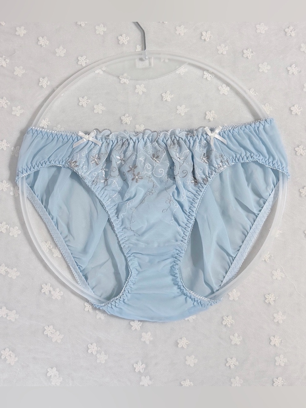 US-S/JP-L Japanese Brand tutu anna Cute Satin Bow Embroidery Chiffon Panties